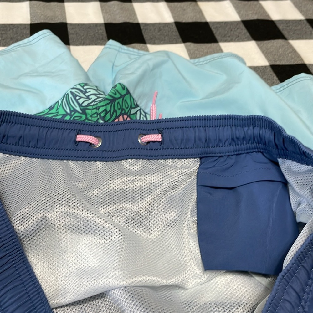 Vineyard Vines Lined Swim Trunks Large Swimsuit Pockets Drawstring Elastic Waist - Picture 7 of 10